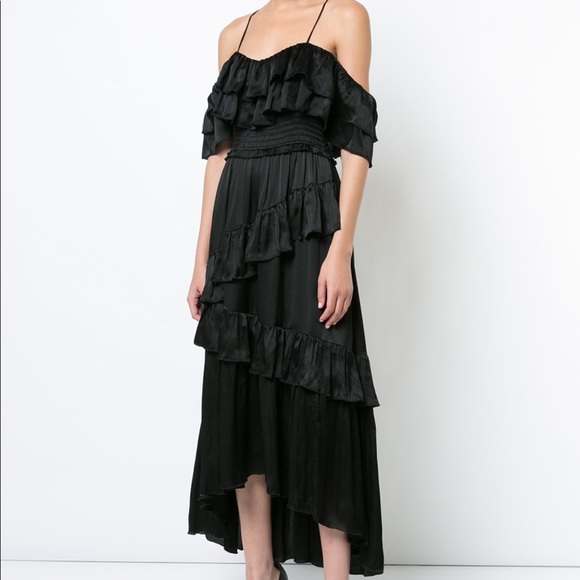 Ulla Johnson cold shoulder ruffle gown - Picture 4 of 14
